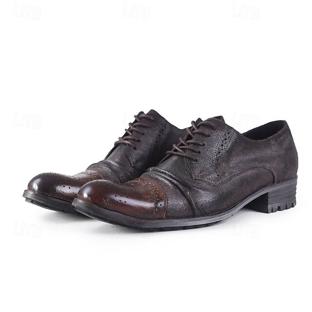 Oxford Leather Genuine – Men's Shoes Brogue Vintage