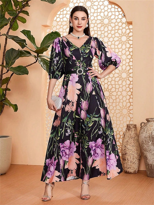 the Length Bride of A-Line V Mother Floor Dress Neck Elegant