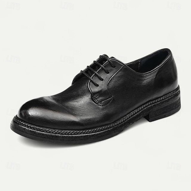 Goodyear Men's Clean with Derby Shoes Welt Leather and Tan