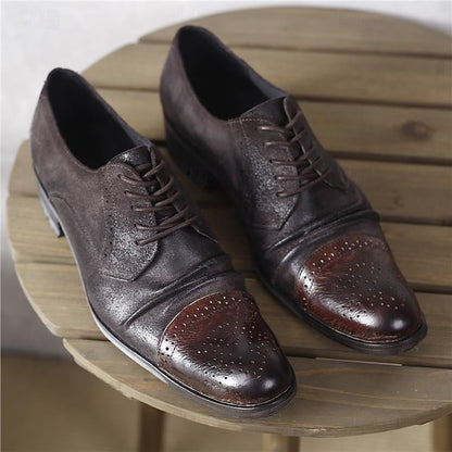 Oxford Leather Genuine – Men's Shoes Brogue Vintage