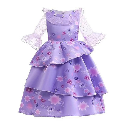 Fairytale Dress Princess Girl Encanto Madrigal Isabela Flower