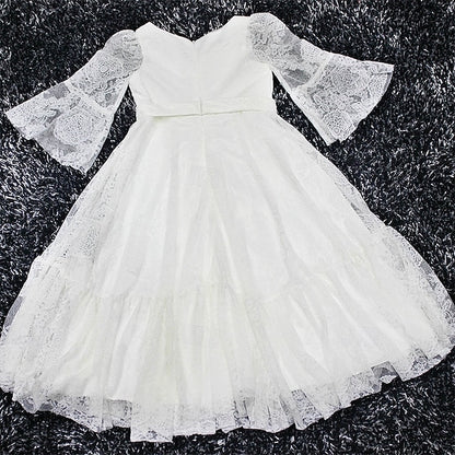 Lace Formal Dress Flower Kid's Girls' Girl