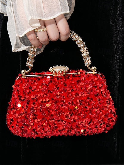 – Women's Bag Evening Embellished Sequin Vintage Clutch