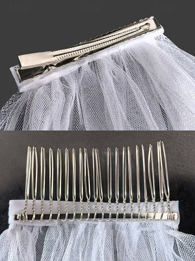 Classic Elegant Soft Veil – Tulle Bridal with Two-Layer