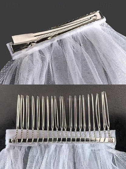 Classic Elegant Soft Veil – Tulle Bridal with Two-Layer