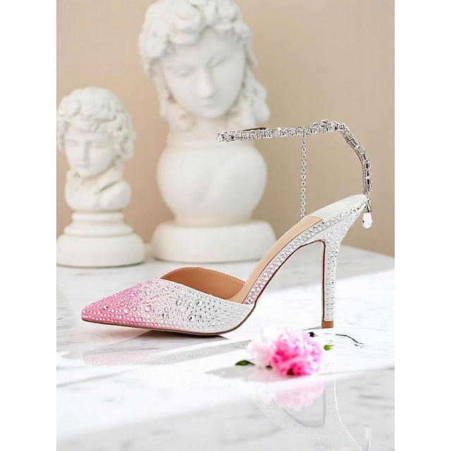 Gradient with Slingback Women's Crystal - Heels Stiletto