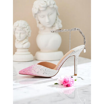Gradient with Slingback Women's Crystal - Heels Stiletto