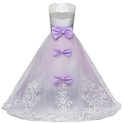 Sleeveless Girl Girls' Kids Wedding Dress Flower