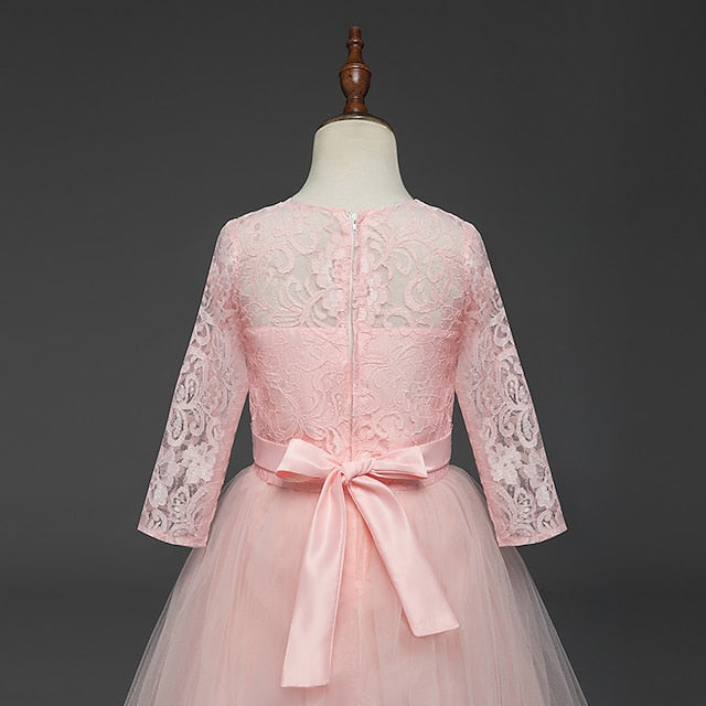Girl 3-13 Lace Prom Dress Kids Princess Flower Years