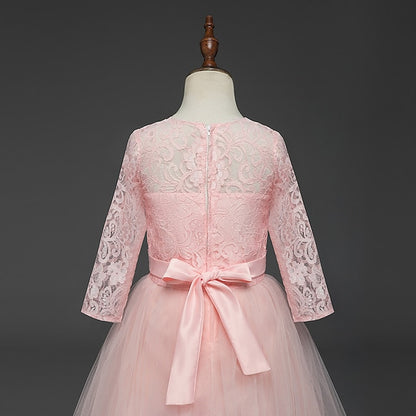 Girl 3-13 Lace Prom Dress Kids Princess Flower Years
