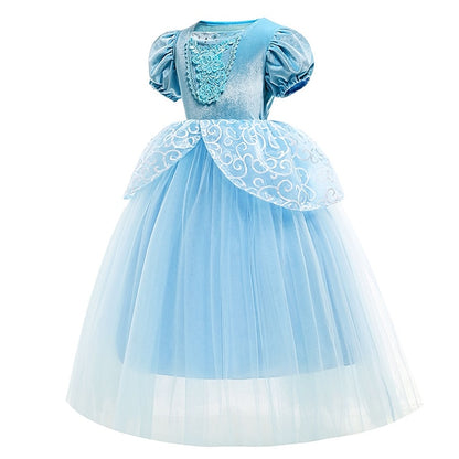 Princess Girl Theme Flower Cinderella Fairytale Party Dress