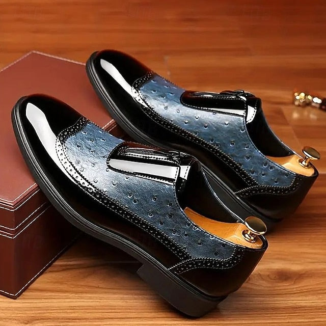 Black Tan and Shoes Colorblock Men's with Patent Formal