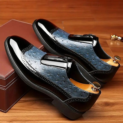 Black Tan and Shoes Colorblock Men's with Patent Formal