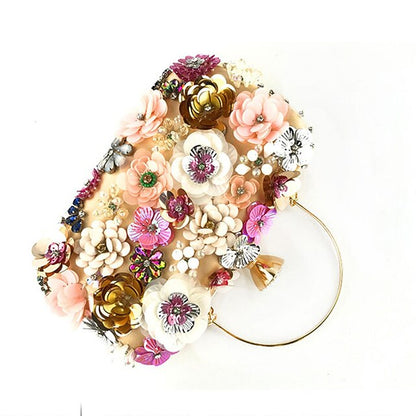 Embellished Floral – 3D Women's Clutch Evening Flower