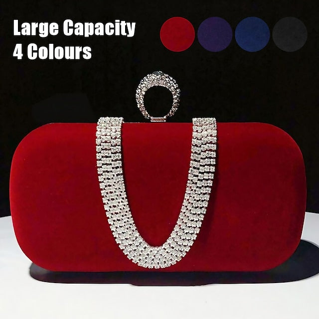 Bags Evening Bag Velvet Clutch Women's Wristlet