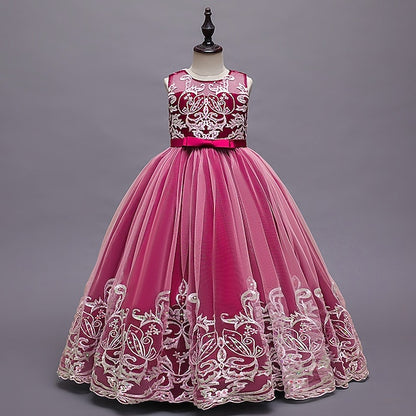 Dress Wedding Flower Sleeveless Christening Girls' Kids