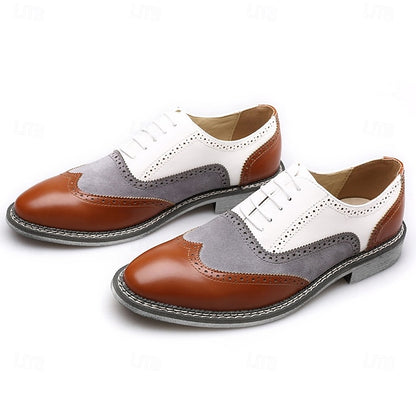 Men's Wingtip Gatsby-Inspired Shoes Spectator in Oxford