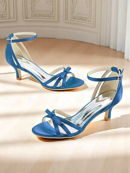 Strappy Green Vintage Women's Heel Kitten Satin 1950s