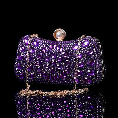 Luxury Evening Women's – Multicolor Clutch Crystal