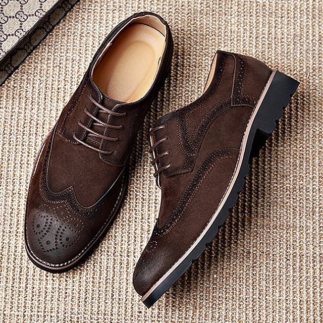 Derby Shoes Vintage – Brown Lace-Up Men's Brogue