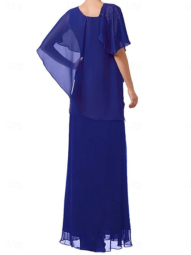 Neck Bride of Square Elegant Dress the Simple A-Line Mother