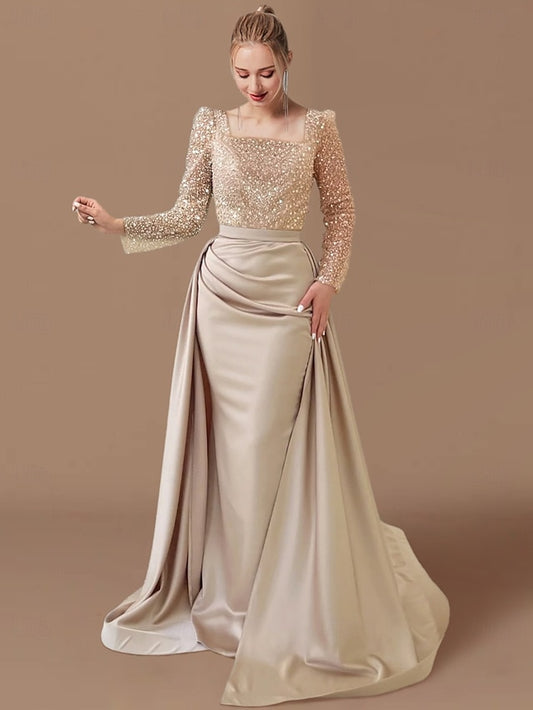 Gown Formal Length Floor Long Elegant Mermaid Dress Evening