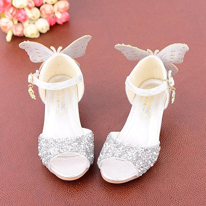 Princess Girls' Sparkly Butterfly Shoes Glittery –