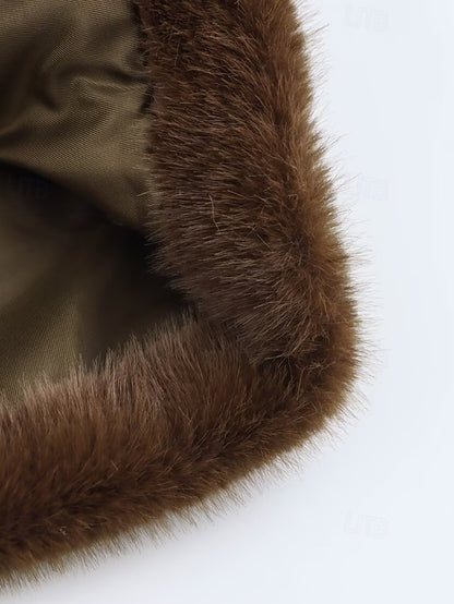 Women's Comfortable Buttons Fur Coat Warm Teddy Faux