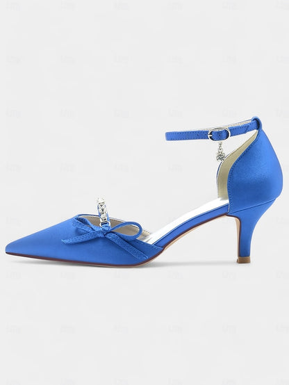 Kitten Shoes for Wedding Elegant Women – Heel Pointed-Toe
