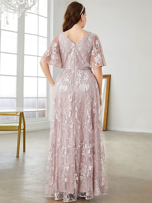 Mother Size Elegant V Plus Neck the Bride Dress of Curve