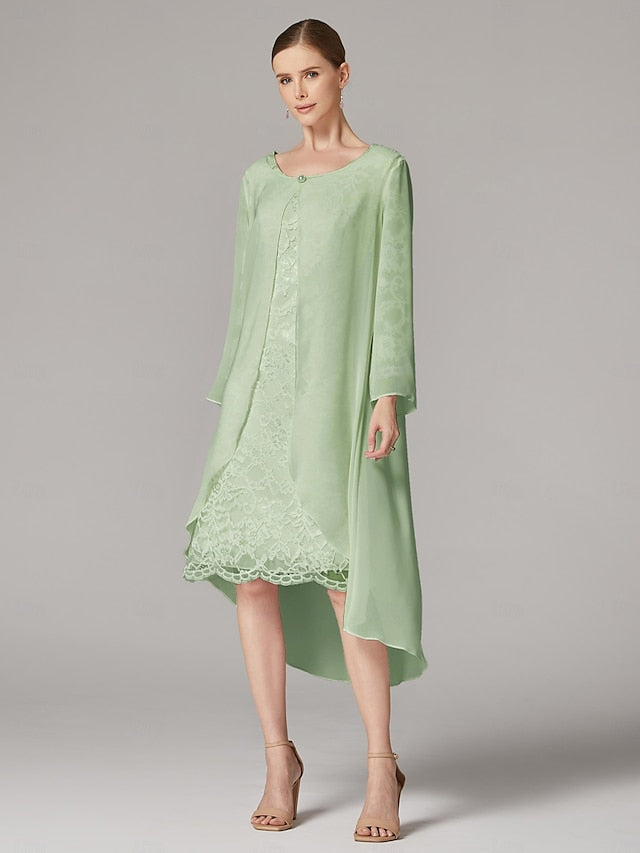 Piece of Beach Mother A-Line the Bride Wedding Suit Two Dress