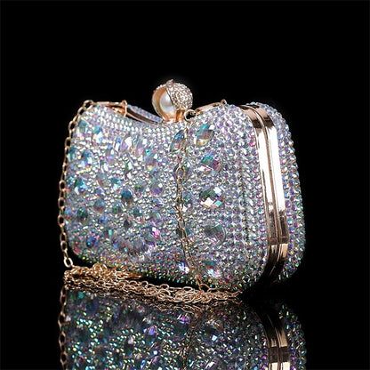 Luxury Evening Women's – Multicolor Clutch Crystal