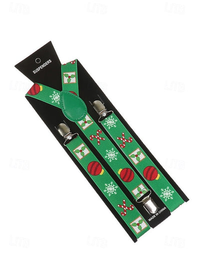 Christmas Men's Suspenders Snowman with