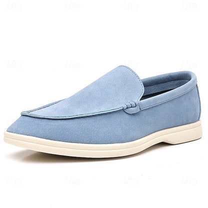 Slip-On Men's Loafers Casual Breathable Faux Blue – Light
