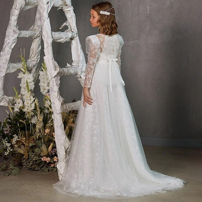 Dress Girls' Gown Girl Princess Formal Flower First