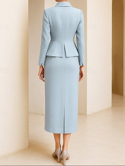 Mother the Vintage / Dress of Column Bride Elegant Shirt Sheath