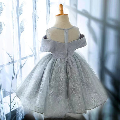 Sleeve Dress Color Party Short Kids Solid Girls'