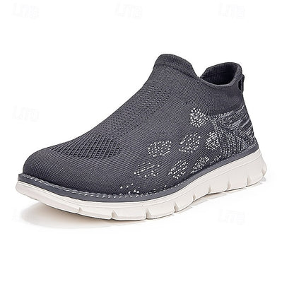 Men's Textured Knit Slip-On Sneakers, Comfort Fit with