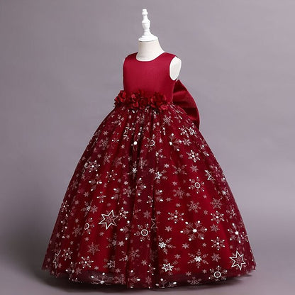 A Flower Kids Wedding Girls' Dress Little Party Line