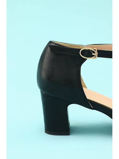 Heels Chunky 1950s Vintage Retro Shoes T-strap heels 20s Roaring