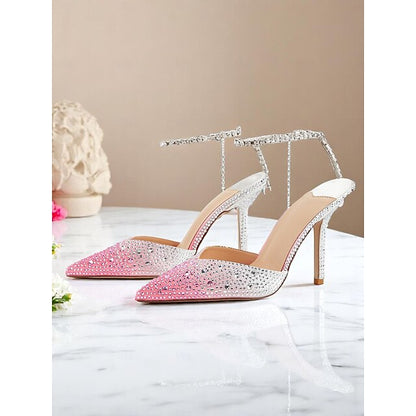 Gradient with Slingback Women's Crystal - Heels Stiletto