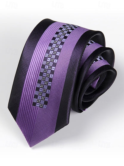 Positioning Tie Pattern 6cm Narrow - Stripe Men's