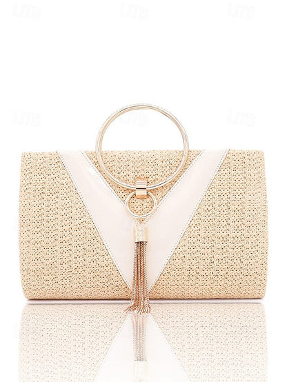 Handbag Purse Clutch with Woven – Women's Elegant Straw