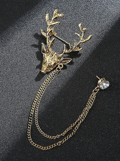 with Deer Brooch Christmas Lapel Men's Pin