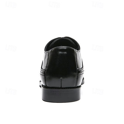 Leather Oxford Faux Men's Brogue – Classic Brown Shoes