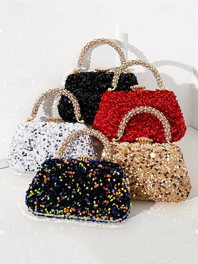 – Women's Bag Evening Embellished Sequin Vintage Clutch