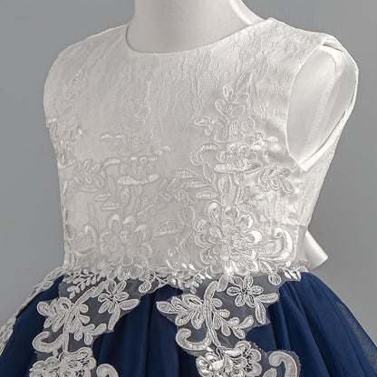 Floral Sleeveless Girls' Dress Party Kids Special Wedding