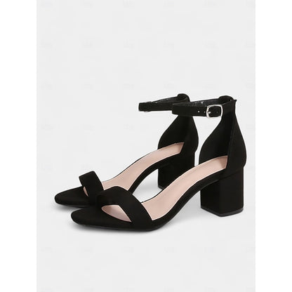 Stylish Women's with Glitter Block Sandals Ankle Heel Gold