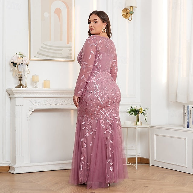 Dress Gown Trumpet Mermaid Evening Floor Formal Sparkle /