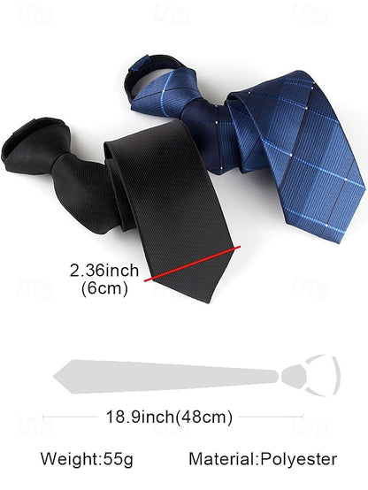 Narrow Zip Stripes - Ties Classic Men's Pre-Tied and